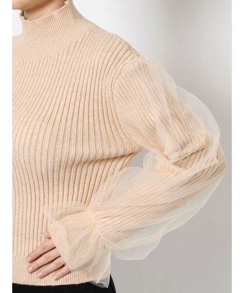 EMODA（エモダ）の「チュールコンビネーションフィットニット（ニット/セーター・レディース・アイボリー/ブラウン/ブラック・FREE）」の22枚目の写真