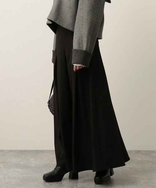 Heather(ヘザー)の「タックボリュームスカート 261866(スカート・レディース・ブラック/ベージュ/カーキ・FREE)」の5枚目の写真