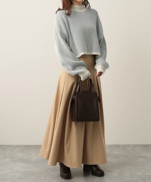 Heather(ヘザー)の「タックボリュームスカート 261866(スカート・レディース・ブラック/ベージュ/カーキ・FREE)」の8枚目の写真