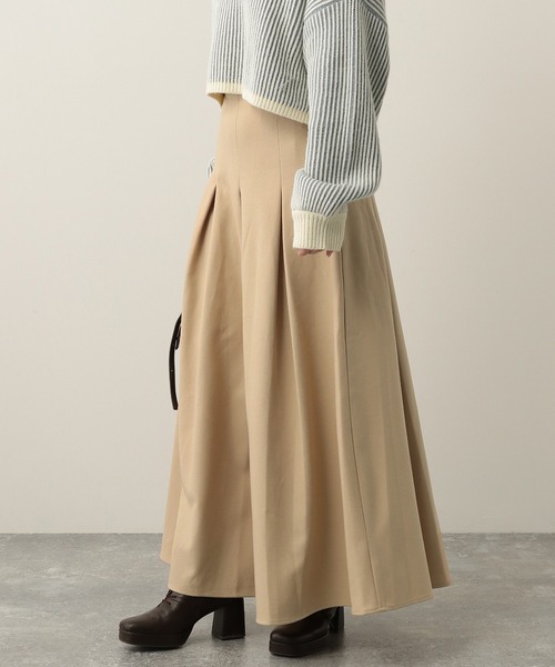 Heather(ヘザー)の「タックボリュームスカート 261866(スカート・レディース・ブラック/ベージュ/カーキ・FREE)」の12枚目の写真