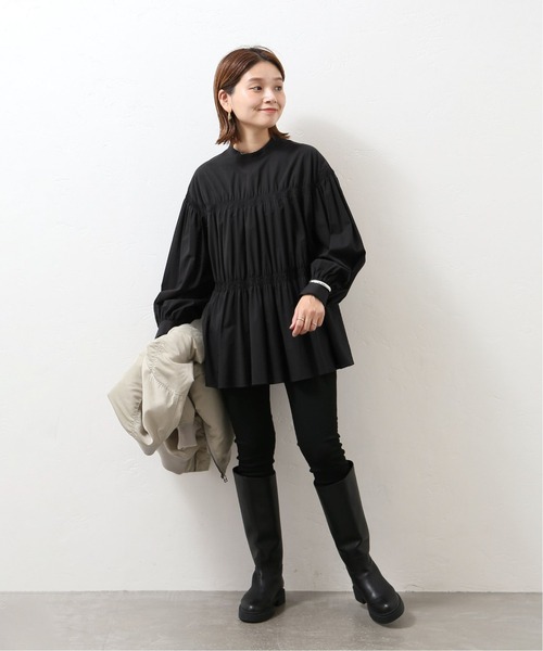 JOURNAL STANDARD(ジャーナルスタンダード)の「チューインローンシャーリングブラウス◆(Tシャツ/カットソー・レディース・ブラック/ホワイト/イエロー・FREE)」の4枚目の写真
