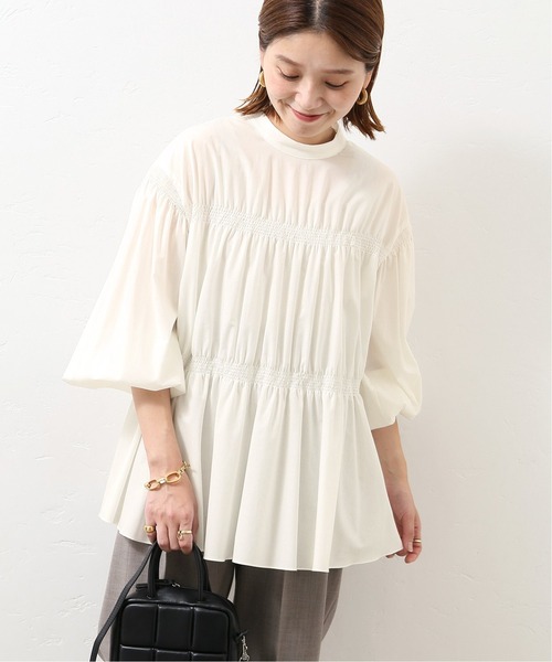 JOURNAL STANDARD(ジャーナルスタンダード)の「チューインローンシャーリングブラウス◆(Tシャツ/カットソー・レディース・ブラック/ホワイト/イエロー・FREE)」の8枚目の写真