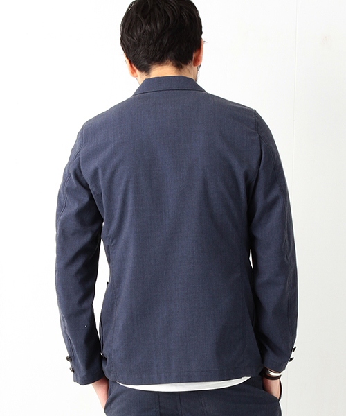 BEAMS PLUS(ビームスプラス)の「◎BEAMS PLUS / インディゴ プリント ジャケット(テーラードジャケット・メンズ・インディゴブルー・SMALL/LARGE/MEDIUM)」の6枚目の写真