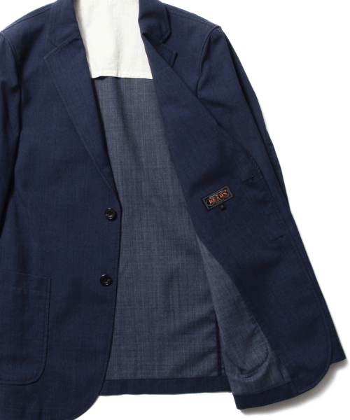 BEAMS PLUS(ビームスプラス)の「◎BEAMS PLUS / インディゴ プリント ジャケット(テーラードジャケット・メンズ・インディゴブルー・SMALL/LARGE/MEDIUM)」の2枚目の写真