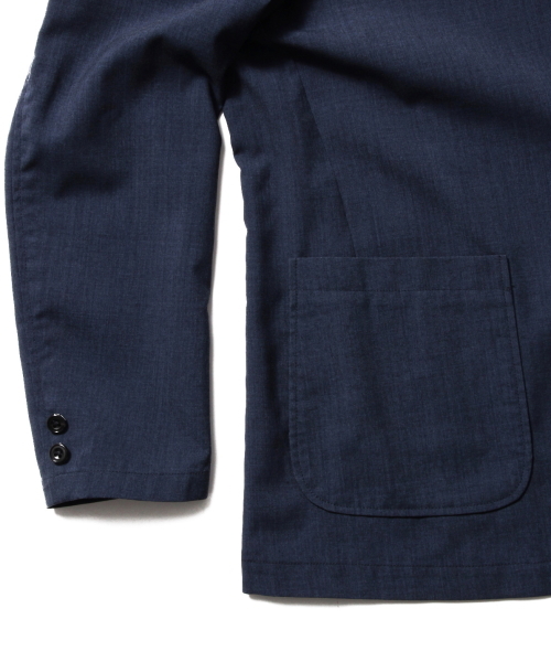 BEAMS PLUS(ビームスプラス)の「◎BEAMS PLUS / インディゴ プリント ジャケット(テーラードジャケット・メンズ・インディゴブルー・SMALL/LARGE/MEDIUM)」の3枚目の写真