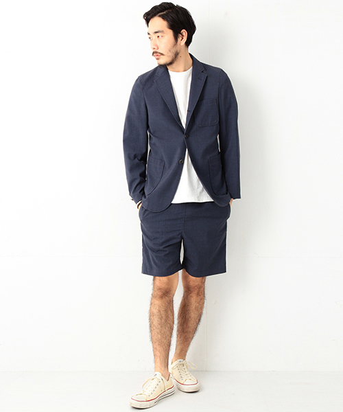 BEAMS PLUS(ビームスプラス)の「◎BEAMS PLUS / インディゴ プリント ジャケット(テーラードジャケット・メンズ・インディゴブルー・SMALL/LARGE/MEDIUM)」の4枚目の写真