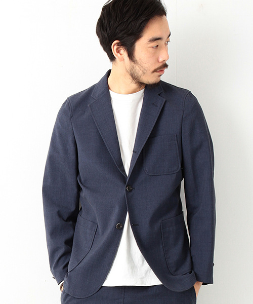 BEAMS PLUS(ビームスプラス)の「◎BEAMS PLUS / インディゴ プリント ジャケット(テーラードジャケット・メンズ・インディゴブルー・SMALL/LARGE/MEDIUM)」の13枚目の写真