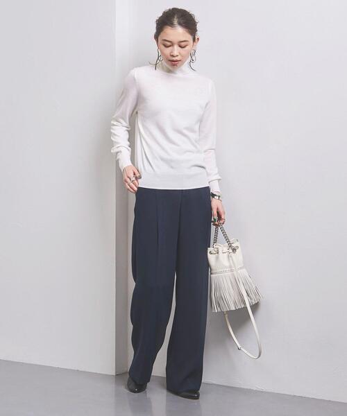 UNITED ARROWS（ユナイテッドアローズ）の「＜UNITED ARROWS＞W 18G タートルネック ニット B（ニット/セーター・レディース・ブラック/オフホワイト/ピンク・フリー）」の8枚目の写真