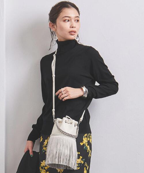 UNITED ARROWS（ユナイテッドアローズ）の「＜UNITED ARROWS＞W 18G タートルネック ニット B（ニット/セーター・レディース・ブラック/オフホワイト/ピンク・フリー）」の9枚目の写真