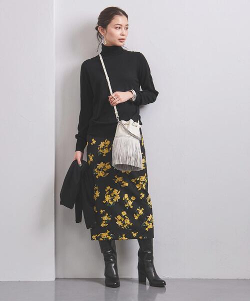 UNITED ARROWS（ユナイテッドアローズ）の「＜UNITED ARROWS＞W 18G タートルネック ニット B（ニット/セーター・レディース・ブラック/オフホワイト/ピンク・フリー）」の10枚目の写真