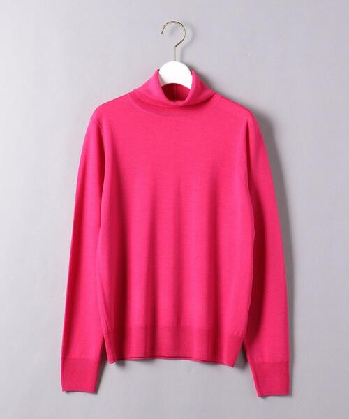 UNITED ARROWS（ユナイテッドアローズ）の「＜UNITED ARROWS＞W 18G タートルネック ニット B（ニット/セーター・レディース・ブラック/オフホワイト/ピンク・フリー）」の11枚目の写真