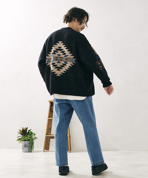 PENDLETON（ペンドルトン）の「【PENDLETON/ペンドルトン】別注ジャガード カーディガン 2（カーディガン/ボレロ・メンズ・ブラック/ネイビー・MEDIUM/LARGE）」の5枚目の写真