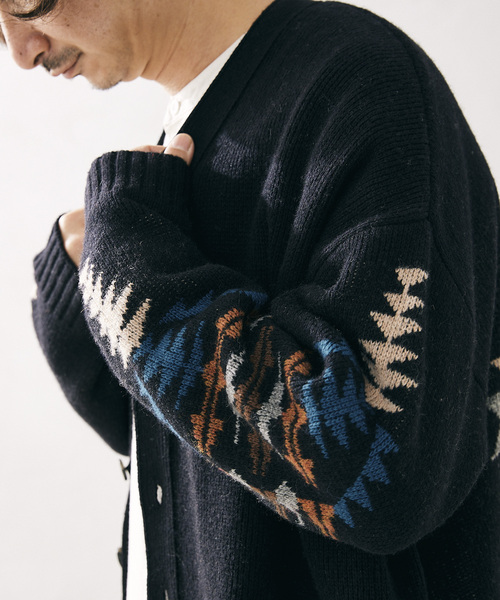 PENDLETON（ペンドルトン）の「【PENDLETON/ペンドルトン】別注ジャガード カーディガン 2（カーディガン/ボレロ・メンズ・ブラック/ネイビー・MEDIUM/LARGE）」の6枚目の写真
