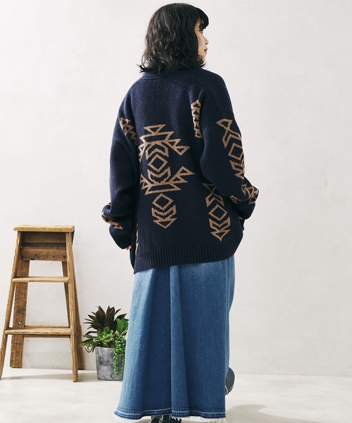 PENDLETON（ペンドルトン）の「【PENDLETON/ペンドルトン】別注ジャガード カーディガン 2（カーディガン/ボレロ・メンズ・ブラック/ネイビー・MEDIUM/LARGE）」の9枚目の写真