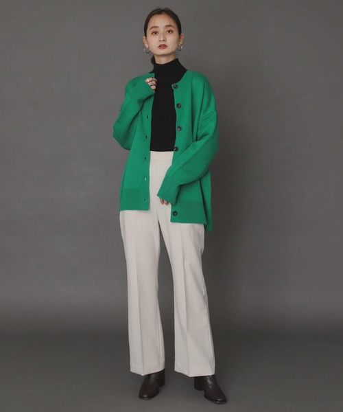 SENSE OF PLACE by URBAN RESEARCH（センスオブプレイスバイアーバンリサーチ）の「クルーネックルーズカーディガン（カーディガン/ボレロ・レディース・ブラック/オレンジ/グリーン/アイボリー・ONE）」の16枚目の写真