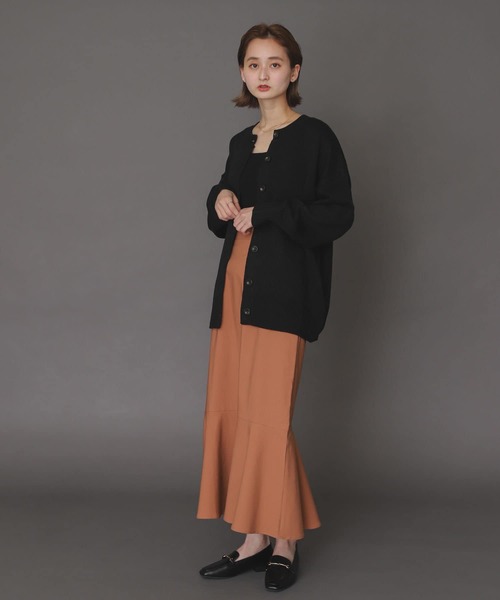 SENSE OF PLACE by URBAN RESEARCH（センスオブプレイスバイアーバンリサーチ）の「クルーネックルーズカーディガン（カーディガン/ボレロ・レディース・ブラック/オレンジ/グリーン/アイボリー・ONE）」の19枚目の写真