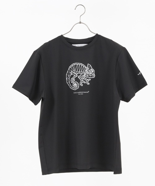 CALL&RESPONSE(コールアンドレスポンス)の「mt7580-プリント半袖TEE-ジオメトリック カメレオン(Tシャツ/カットソー・メンズ・ブラック/ホワイト・1/5/2/4)」の1枚目の写真