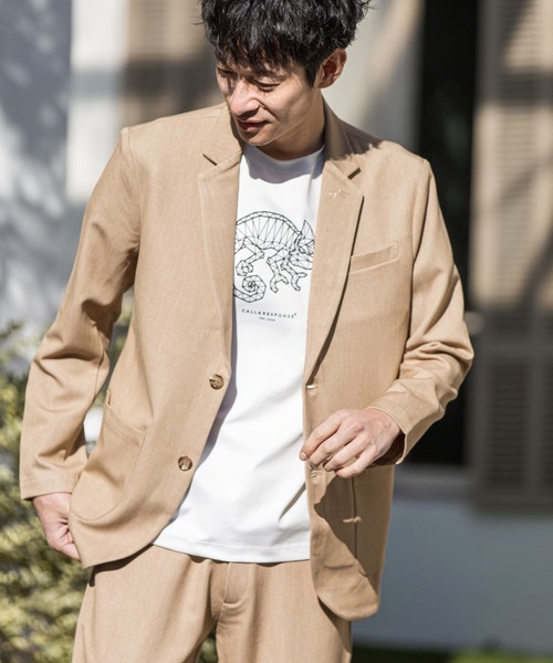 CALL&RESPONSE(コールアンドレスポンス)の「mt7580-プリント半袖TEE-ジオメトリック カメレオン(Tシャツ/カットソー・メンズ・ブラック/ホワイト・1/5/2/4)」の3枚目の写真