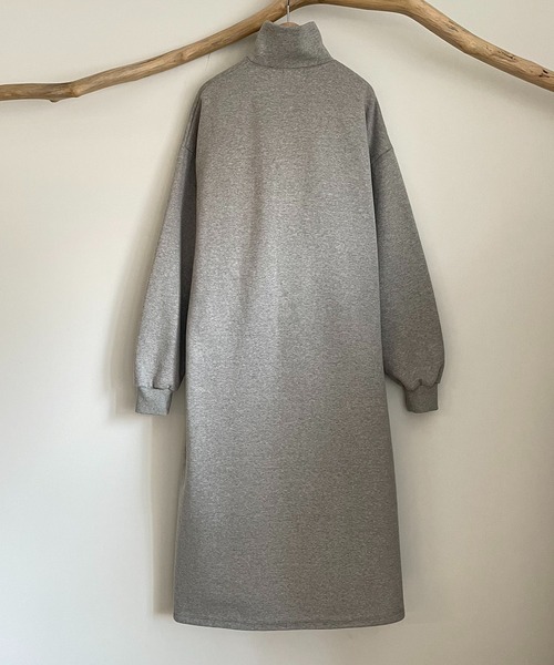 CANAL JEAN(キャナルジーン)の「El mar(エルマール) 裏起毛ハーフZIPワンピース(ワンピース・レディース・ネイビー/グレー/ヘザーグレー・ONE SIZE)」の15枚目の写真