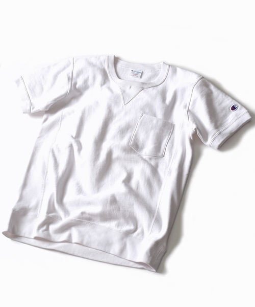Champion(チャンピオン)の「Champion(チャンピオン)×SHIPS AUTHENTIC: 別注 リバースウィーブ ポケット/クルーネック ショートスリーブ/スウェット■(スウェット・メンズ・ホワイト/ライトブルー/ブルー/ヘザ-グレー・SMALL/MEDIUM/LARGE)」の2枚目の写真