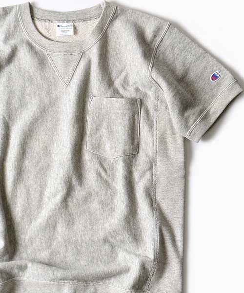 Champion(チャンピオン)の「Champion(チャンピオン)×SHIPS AUTHENTIC: 別注 リバースウィーブ ポケット/クルーネック ショートスリーブ/スウェット■(スウェット・メンズ・ホワイト/ライトブルー/ブルー/ヘザ-グレー・SMALL/MEDIUM/LARGE)」の3枚目の写真