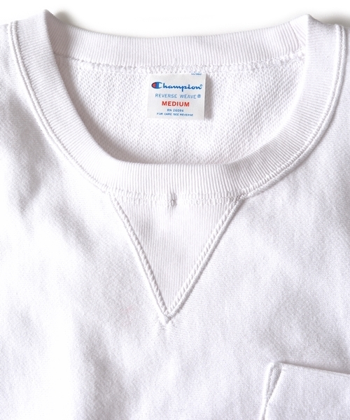 Champion(チャンピオン)の「Champion(チャンピオン)×SHIPS AUTHENTIC: 別注 リバースウィーブ ポケット/クルーネック ショートスリーブ/スウェット■(スウェット・メンズ・ホワイト/ライトブルー/ブルー/ヘザ-グレー・SMALL/MEDIUM/LARGE)」の9枚目の写真