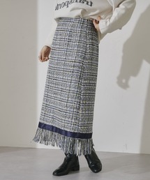 mona Belinda | ツイードフリンジタイトスカート(スカート)