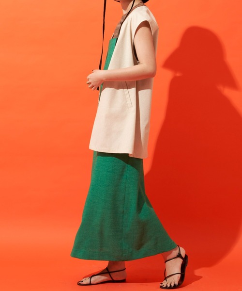 Aunt Marie's（アントマリーズ）の「Iラインキャミワンピース（ワンピース・レディース・チャコールグレー/グリーン/アイボリー・FREE）」の14枚目の写真