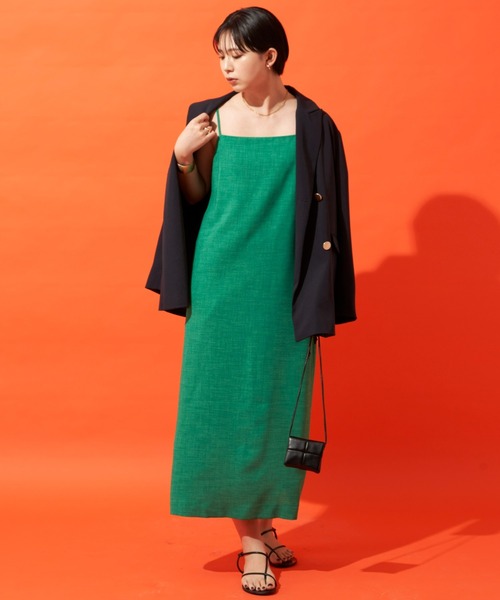 Aunt Marie's（アントマリーズ）の「Iラインキャミワンピース（ワンピース・レディース・チャコールグレー/グリーン/アイボリー・FREE）」の19枚目の写真