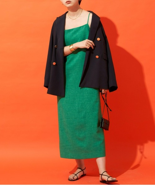 Aunt Marie's（アントマリーズ）の「Iラインキャミワンピース（ワンピース・レディース・チャコールグレー/グリーン/アイボリー・FREE）」の16枚目の写真