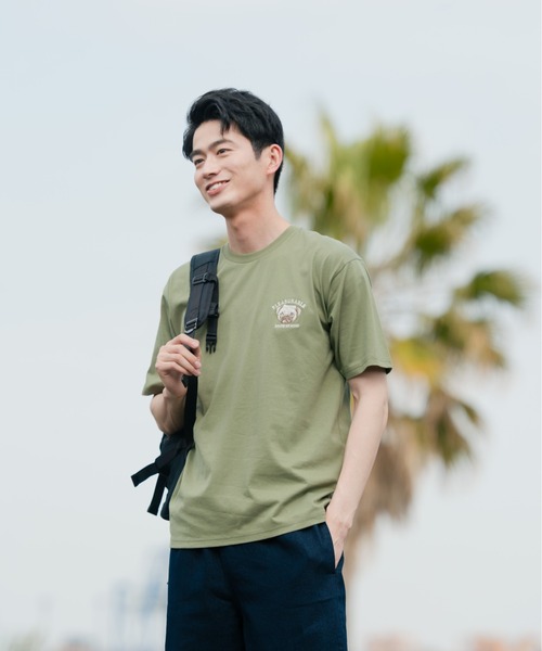Blue Standard (ブルースタンダード)の「【BLUE STANDARD/ブルースタンダード】汗染みの目立ちにくいTシャツ ZEROSTAIN アニマルワンポイント刺繍Tシャツ(Tシャツ/カットソー・メンズ・チャコールグレー/ブルー/ホワイト/その他1/その他2/オリーブ/ピンク系その他/ホワイト系その他・X-LARGE/LARGE/SMALL/MEDIUM)」の5枚目の写真