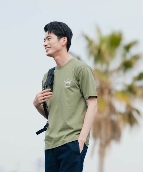 Blue Standard (ブルースタンダード)の「【BLUE STANDARD/ブルースタンダード】汗染みの目立ちにくいTシャツ ZEROSTAIN アニマルワンポイント刺繍Tシャツ(Tシャツ/カットソー・メンズ・チャコールグレー/ブルー/ホワイト/その他1/その他2/オリーブ/ピンク系その他/ホワイト系その他・X-LARGE/LARGE/SMALL/MEDIUM)」の14枚目の写真