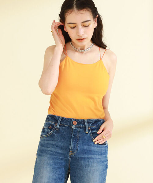 Ray BEAMS（レイビームス）の「バック クロス カップ キャミソール（キャミソール・レディース・ブルー系その他2/オレンジ/ホワイト/ブラック/ロイヤルブルー/イエロー/レッド/ラベンダー・ONE SIZE）」の8枚目の写真