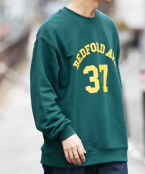 DISCOAT(ディスコート)の「ヘヴィウェイトナンバリングロゴビッグスウェット(スウェット・レディース・ネイビー/グリーン/オートミール・FREE)」の10枚目の写真