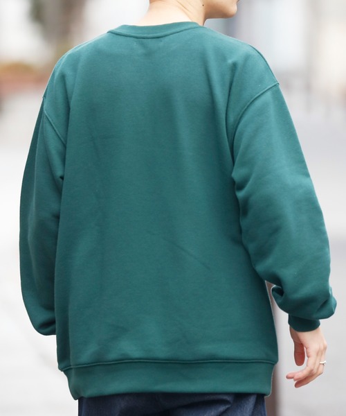 DISCOAT(ディスコート)の「ヘヴィウェイトナンバリングロゴビッグスウェット(スウェット・レディース・ネイビー/グリーン/オートミール・FREE)」の22枚目の写真
