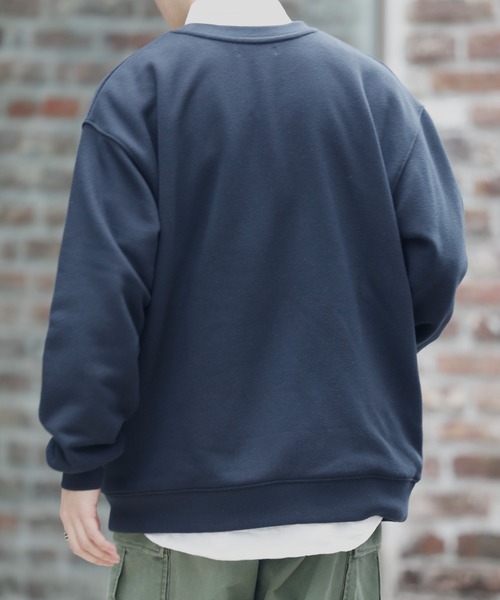 DISCOAT(ディスコート)の「ヘヴィウェイトナンバリングロゴビッグスウェット(スウェット・レディース・ネイビー/グリーン/オートミール・FREE)」の11枚目の写真