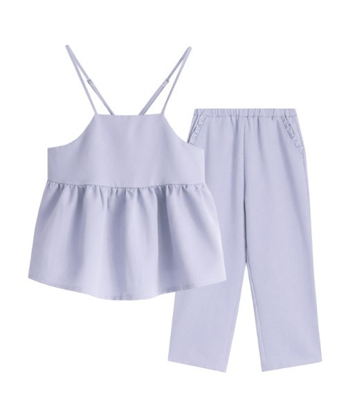 lulpini(ルルピー二)の「kids フレアキャミセットアップ(セットアップ・キッズ・アイボリー/パープル/イエロー・S/M/L)」の7枚目の写真