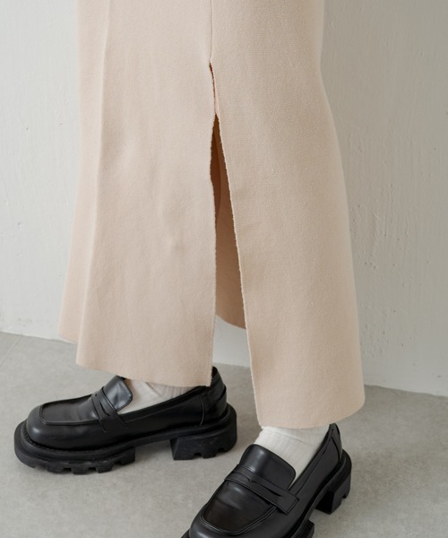 Kastane（カスタネ）の「ミラノリブIラインスカート（スカート・レディース・ブラック/アイボリー/オレンジ・FREE）」の14枚目の写真