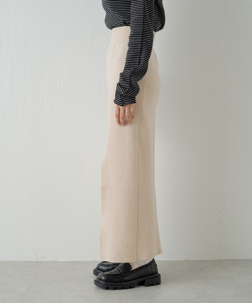 Kastane（カスタネ）の「ミラノリブIラインスカート（スカート・レディース・ブラック/アイボリー/オレンジ・FREE）」の12枚目の写真