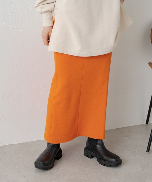 Kastane（カスタネ）の「ミラノリブIラインスカート（スカート・レディース・ブラック/アイボリー/オレンジ・FREE）」の11枚目の写真