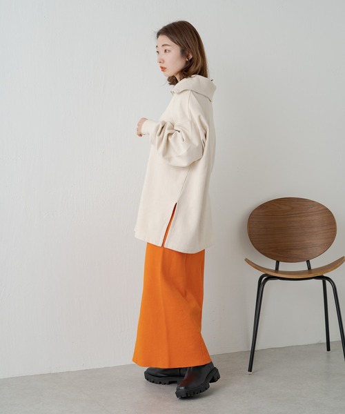 Kastane（カスタネ）の「ミラノリブIラインスカート（スカート・レディース・ブラック/アイボリー/オレンジ・FREE）」の13枚目の写真
