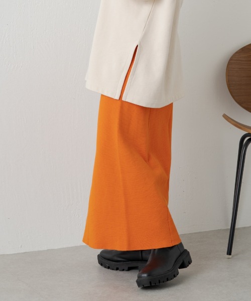 Kastane（カスタネ）の「ミラノリブIラインスカート（スカート・レディース・ブラック/アイボリー/オレンジ・FREE）」の22枚目の写真