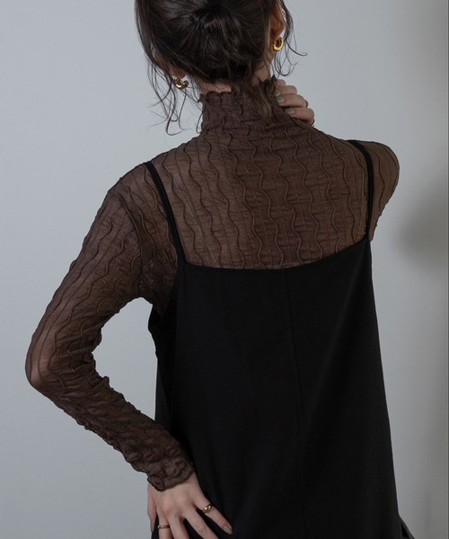 Amiur（エミレ）の「nuance sheer high neck（その他トップス・レディース・ブラック/ブラウン/アイボリー・FREE）」の11枚目の写真