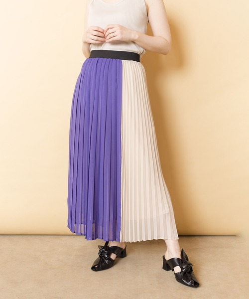 OSMOSIS（オズモーシス）の「バイカラープリーツスカート（スカート