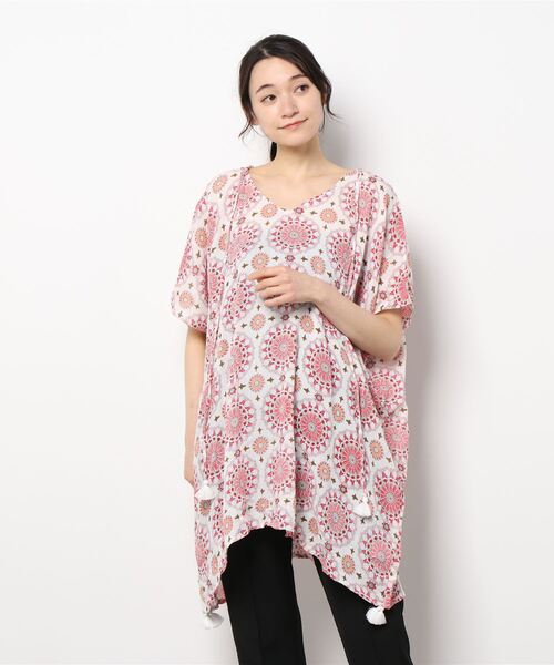 チャイハネ（チャイハネ）の「【チャイハネ】マンダティカチュニック（チュニック・レディース・ブラック/ベージュ/レッド/ターコイズブルー・FREE）」の20枚目の写真