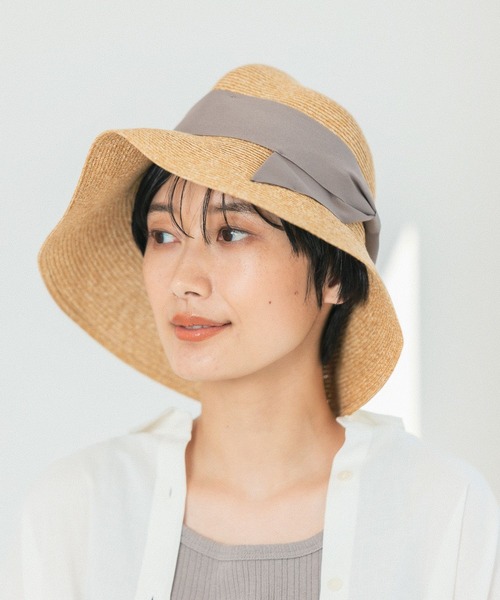 LEPSIM(レプシィム)の「ペーパータタメルキノウHAT 264833(ハット・レディース・ブラウン/ベージュ/グレイッシュベージュ・ONE SIZE)」の3枚目の写真