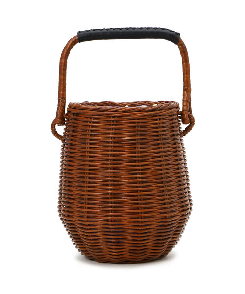 POMTATA（ポンタタ）の「POMTATA/ポンタタ/MAA/TOTE（かごバッグ・レディース・ダークブラウン/ベージュ/オレンジ/パープル・FREE）」の6枚目の写真