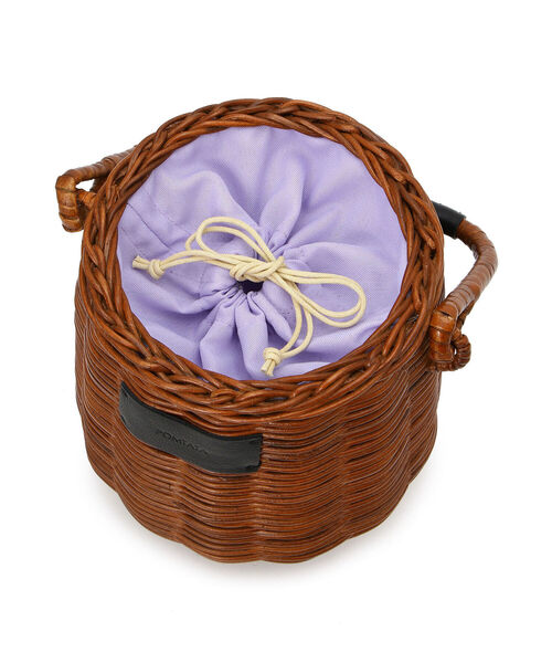 POMTATA（ポンタタ）の「POMTATA/ポンタタ/MAA/TOTE（かごバッグ・レディース・ダークブラウン/ベージュ/オレンジ/パープル・FREE）」の8枚目の写真