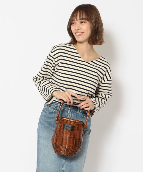 POMTATA（ポンタタ）の「POMTATA/ポンタタ/MAA/TOTE（かごバッグ・レディース・ダークブラウン/ベージュ/オレンジ/パープル・FREE）」の11枚目の写真