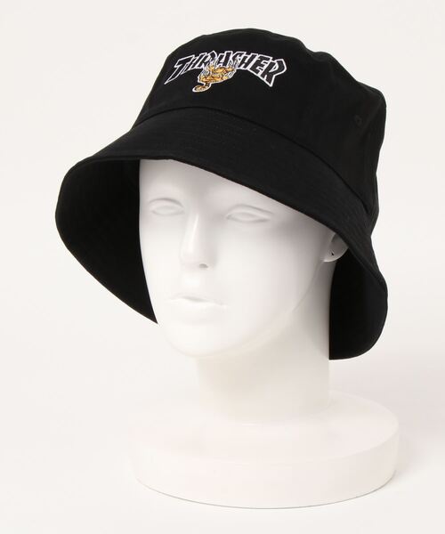 THRASHER（スラッシャー）の「【THRASHER×Garfield 】コラボ 刺繍 バケットハット（ハット・メンズ・ブラック系その他/ベージュ系その他/ブラック/ホワイト/ベージュ/ホワイト系その他・FREE）」の5枚目の写真